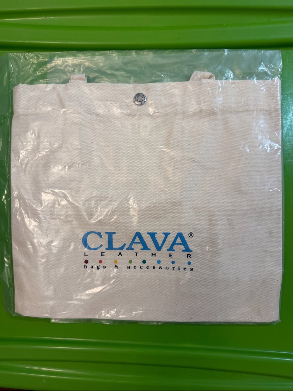 CLAVA Canvas Tote Bag in Natural Cream